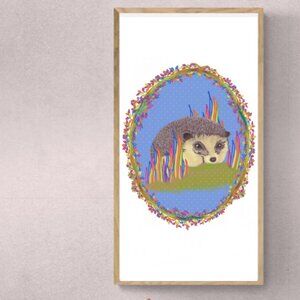 Cute Hedgehog | Kids Art | Modern Wall Art Decor | Minimalist Digital Prints